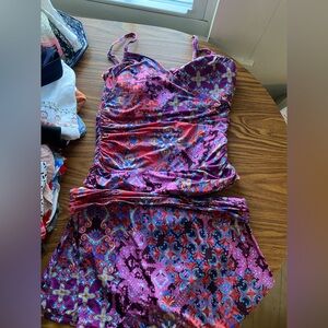 Garnet Hill Tankiki and Skirt Women Swimsuit